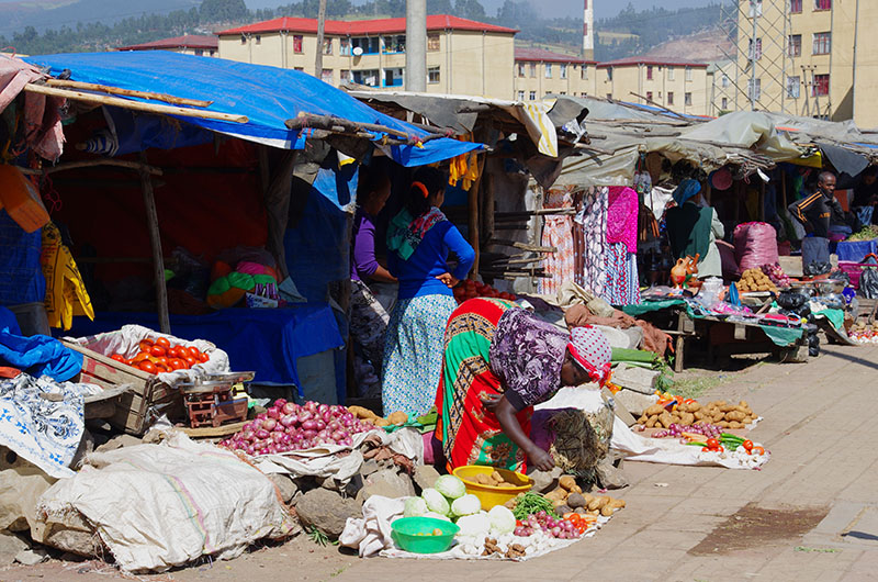 Addis Abeba - Marché de quartier