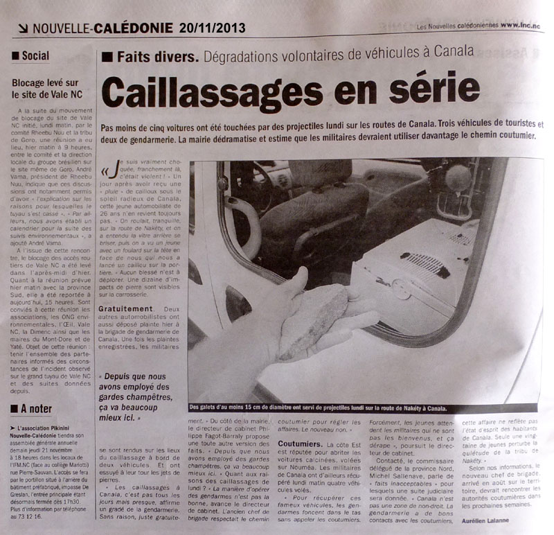 Caillassage - Journal