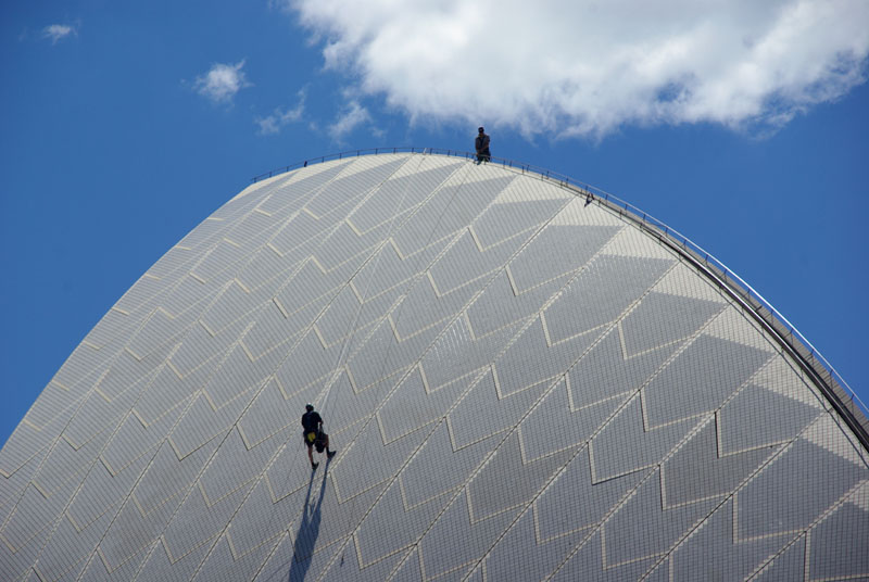 Sydney - Opera, nettoyage du toit
