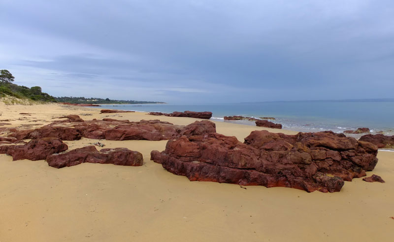 Phillip Island -  Red rocks
