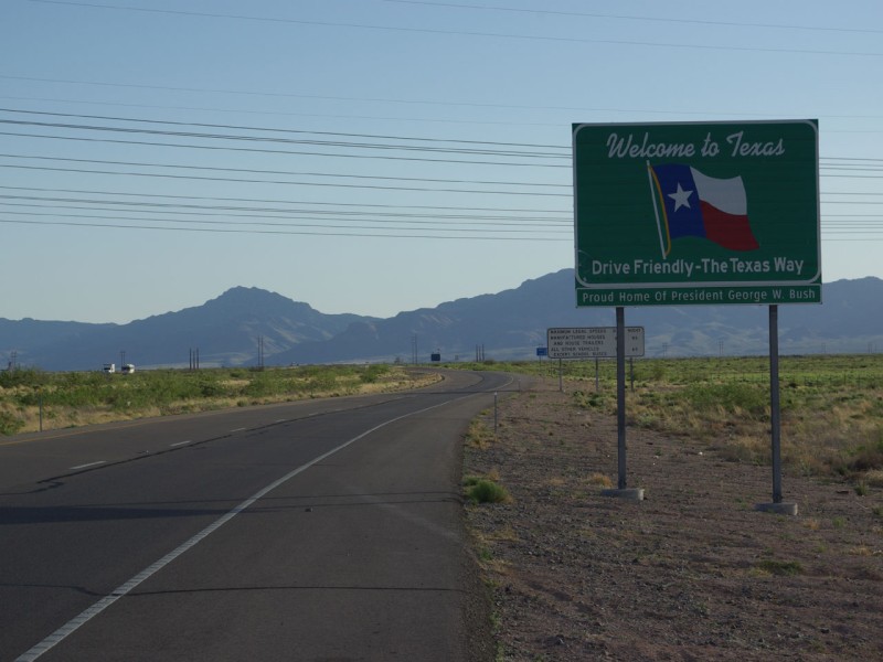 On the road - Texas border