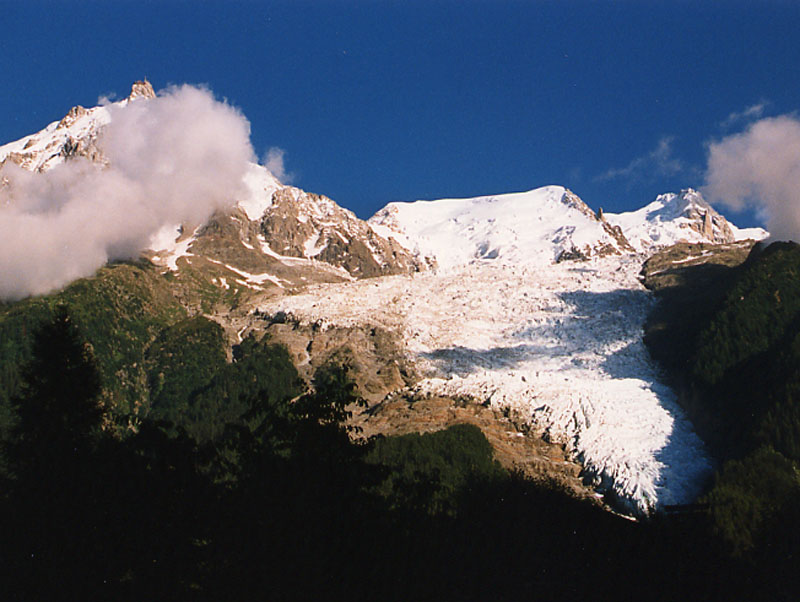 Mont Blanc et Glacier des Bossons