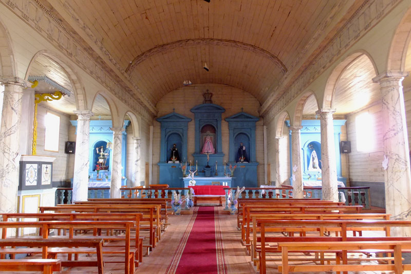Chiloé - Nercon, intérieur de l'église