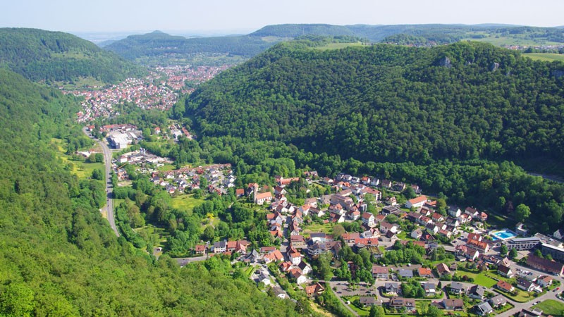 Vue du château sur Lichtenstein