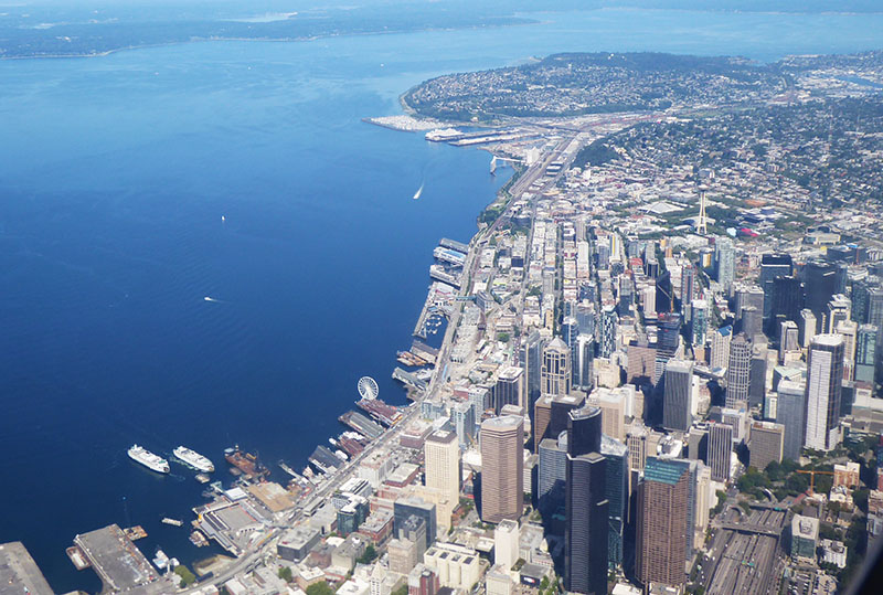 Seattle vue aerienne