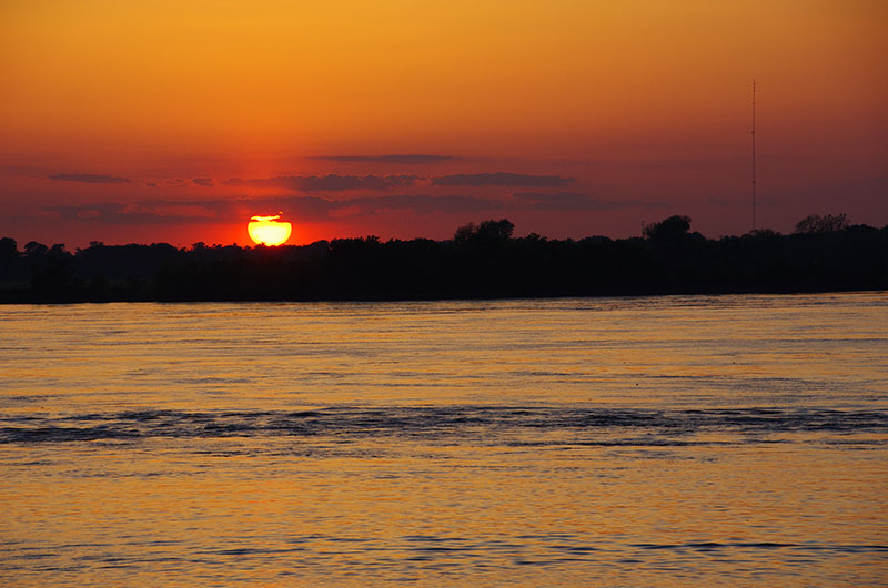 Memphis - coucher de soleil sur le Mississipi