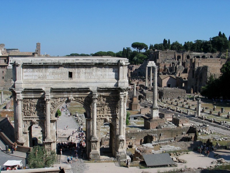 Rome - Forum romain vue de la terrasse du Cpitole