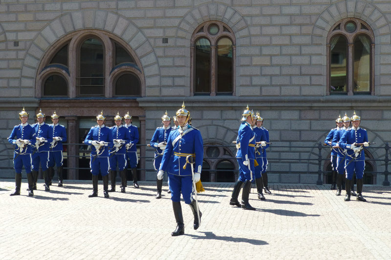 Stockholm - relève de la garde royale